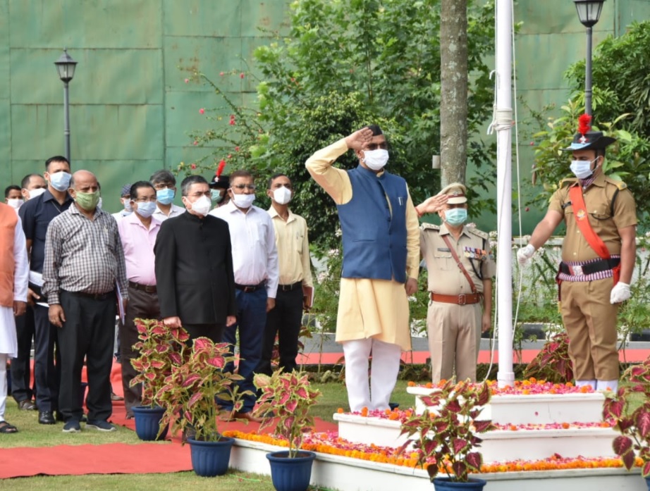 Trivendra Singh Rawat Celebrates 74th Independence day in Garsan Uttarakhand